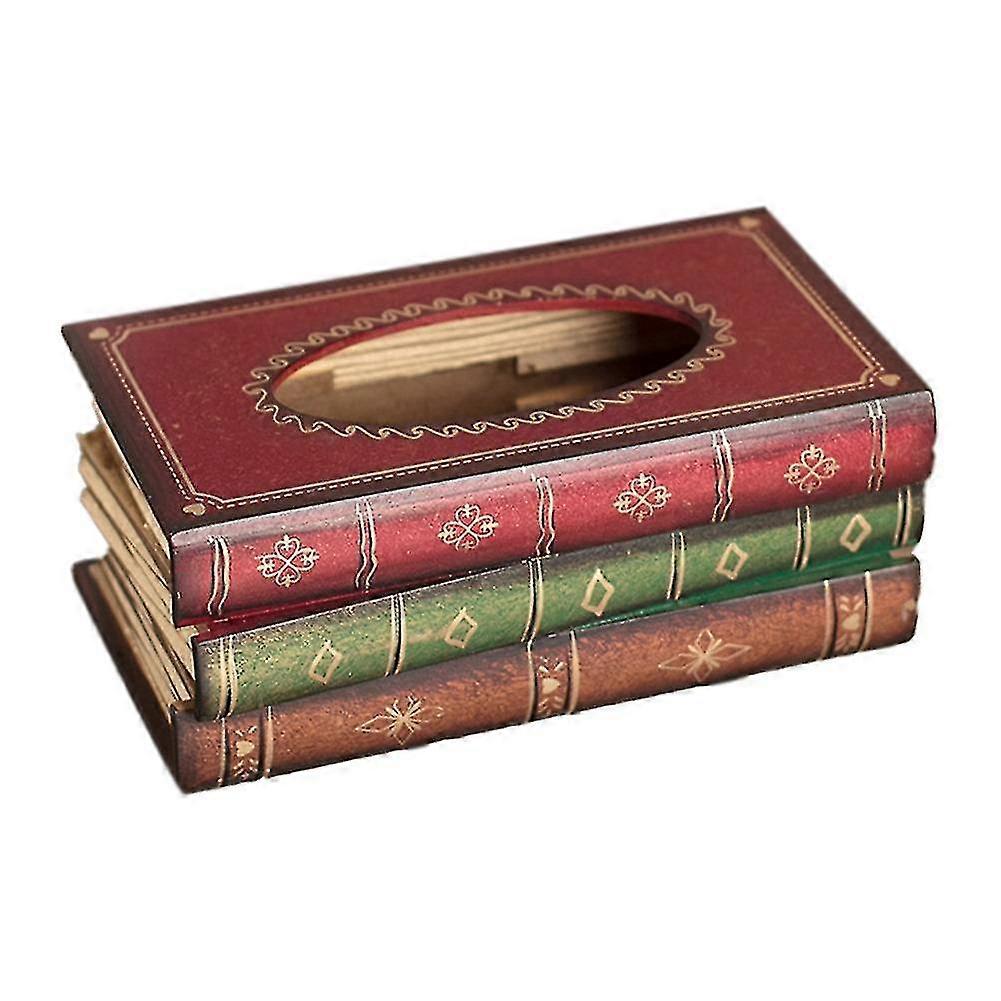 Retro Style Tissue Box Rectangle Napkin Paper Holder Storage Box C