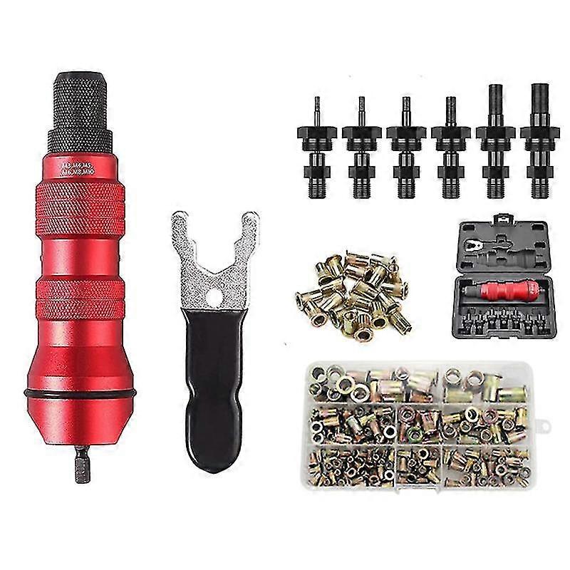 M3-m10 Cordless Electric Rivet Nut Tool Converter, Insert Nut Tool Household Rivet Nut Kit With 150
