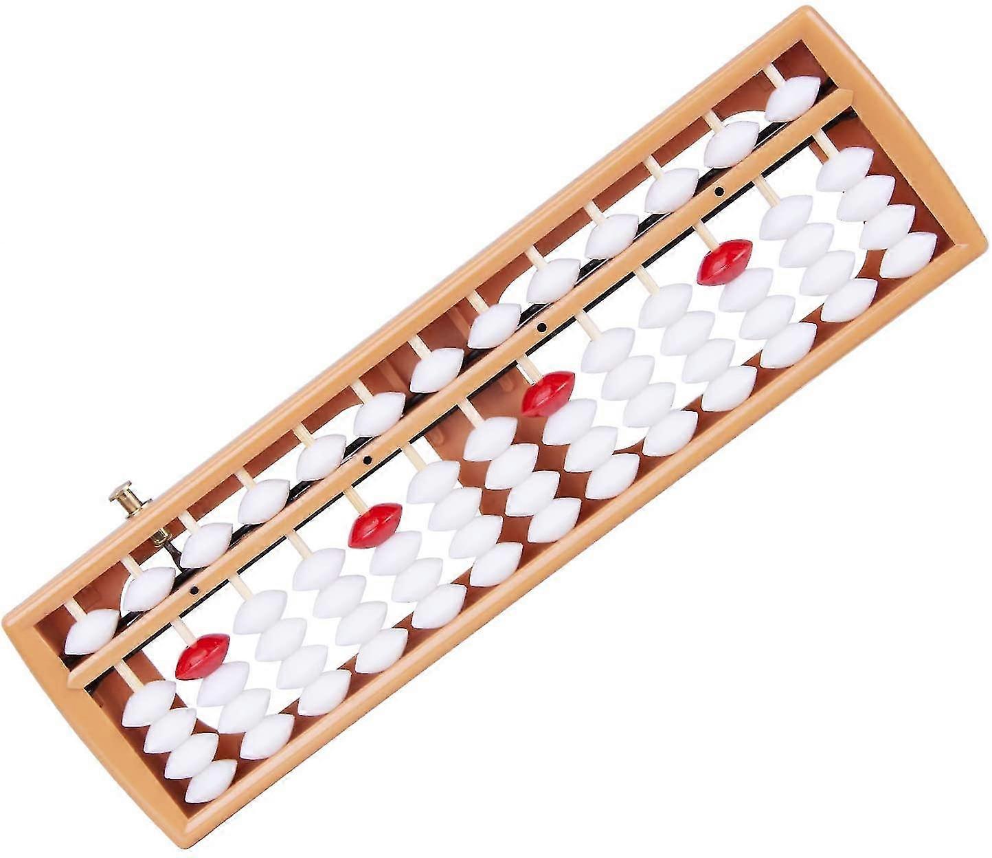 Soroban, Wooden Abacus With 13 Rows, Chinese / Japanese Calculator, Counting Tool With Reset Button