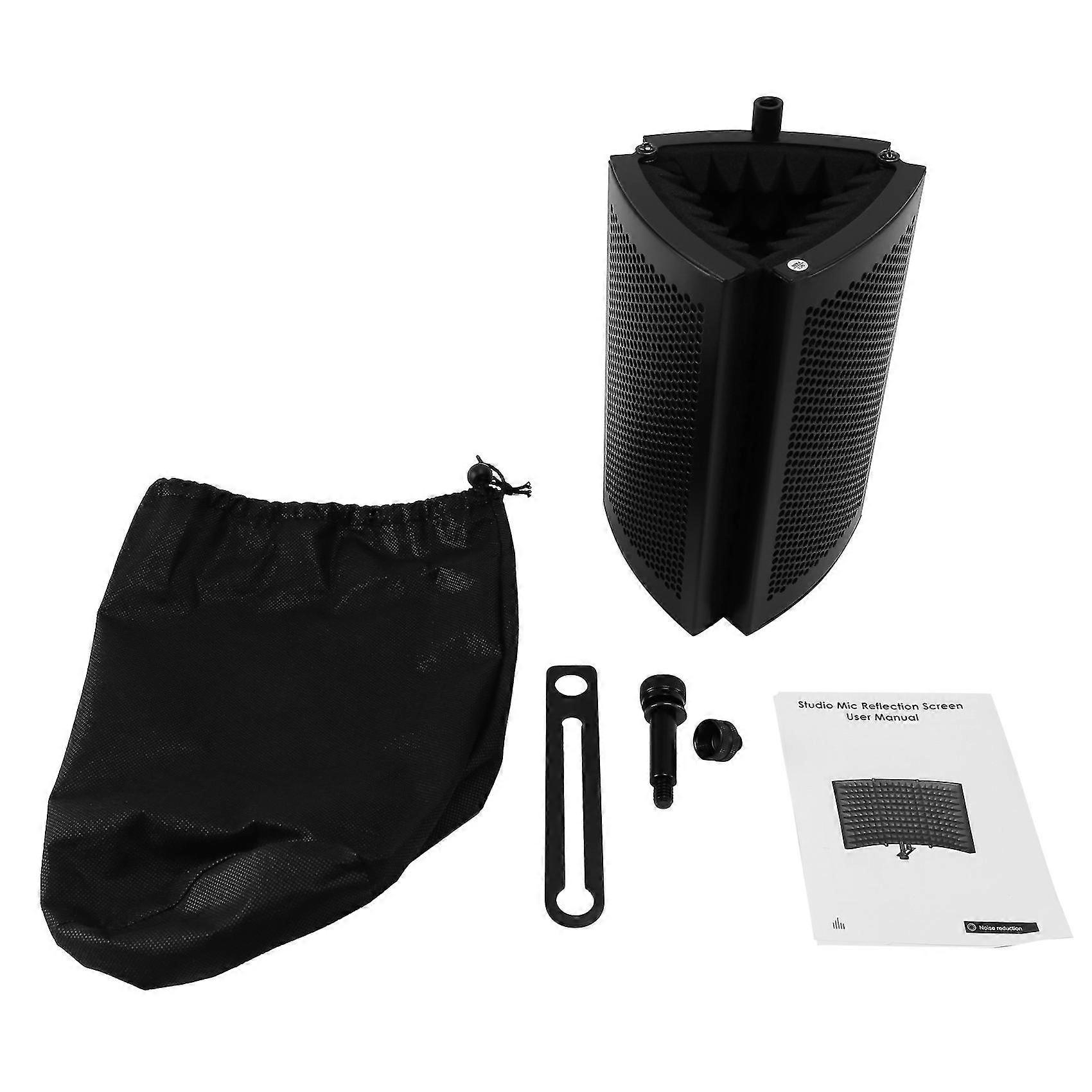 Folding Studio Microphone Isolation Shield Recording Sound Absorber Foam Panel