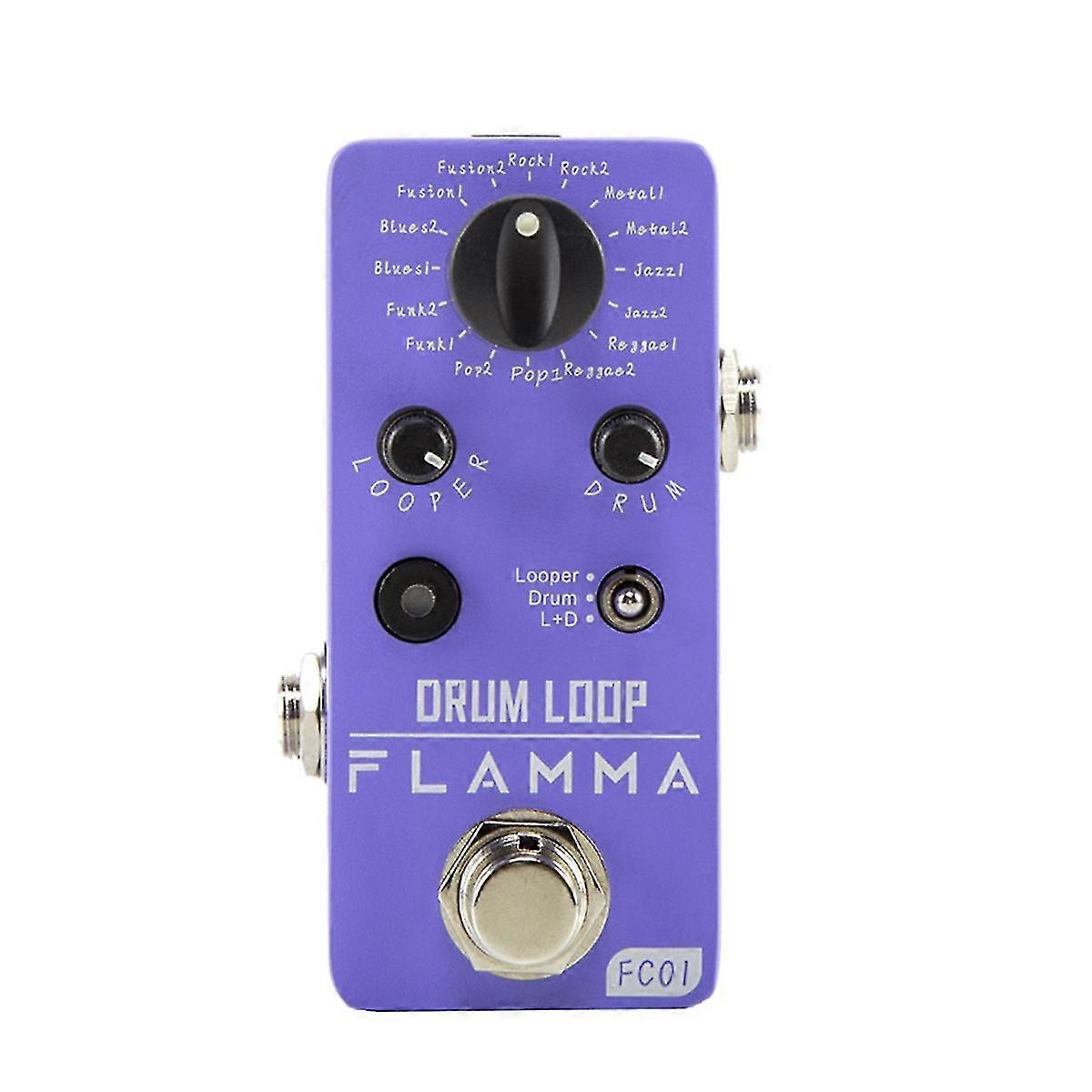 Fc01 Drum Looper Pedal Guitar Drum Loop Effects Pedal With 20 Minutes Recording 16 Drum Grooves Ta