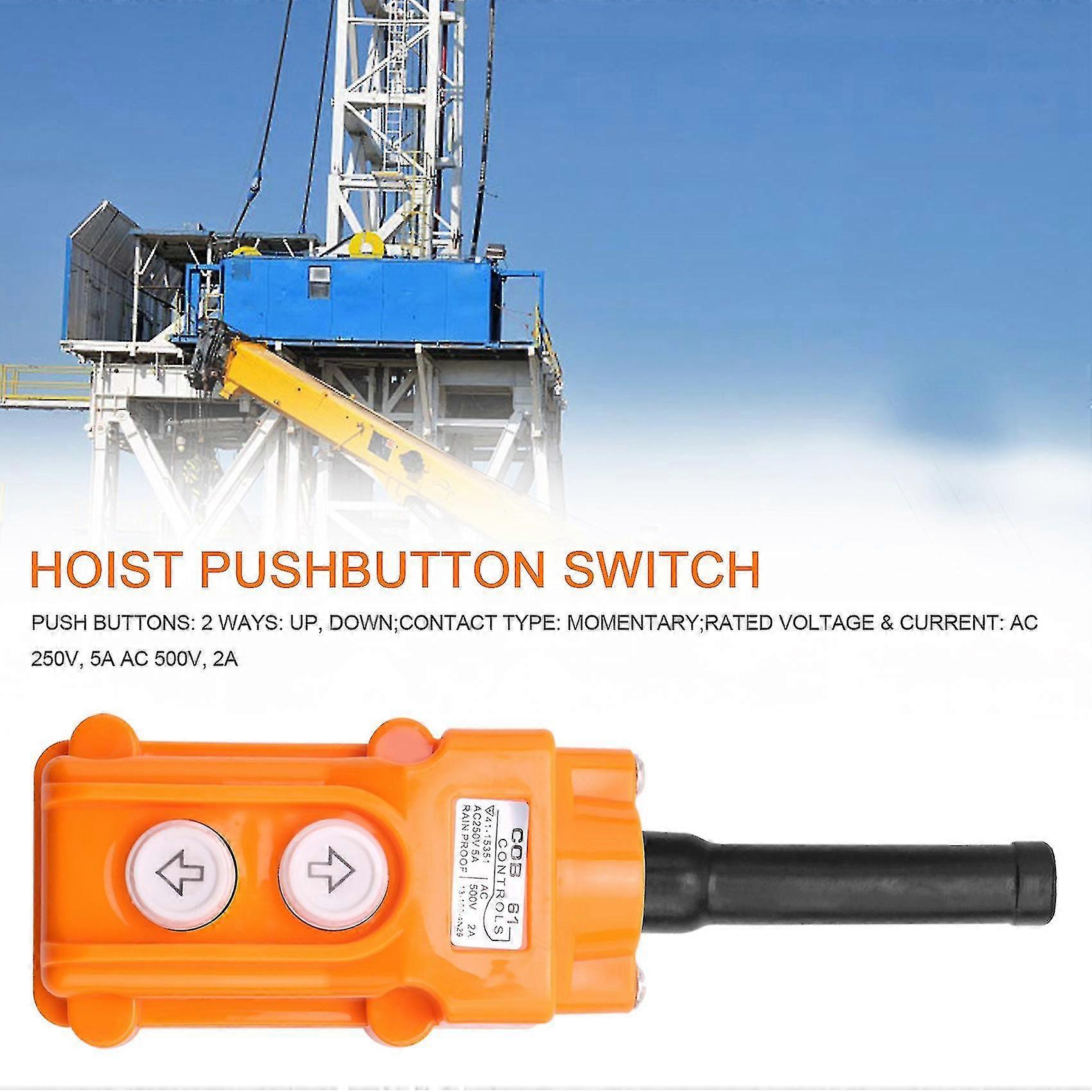 Water Proof Hoist Crane Pendant Up Down Station Pushbutton Switch ...