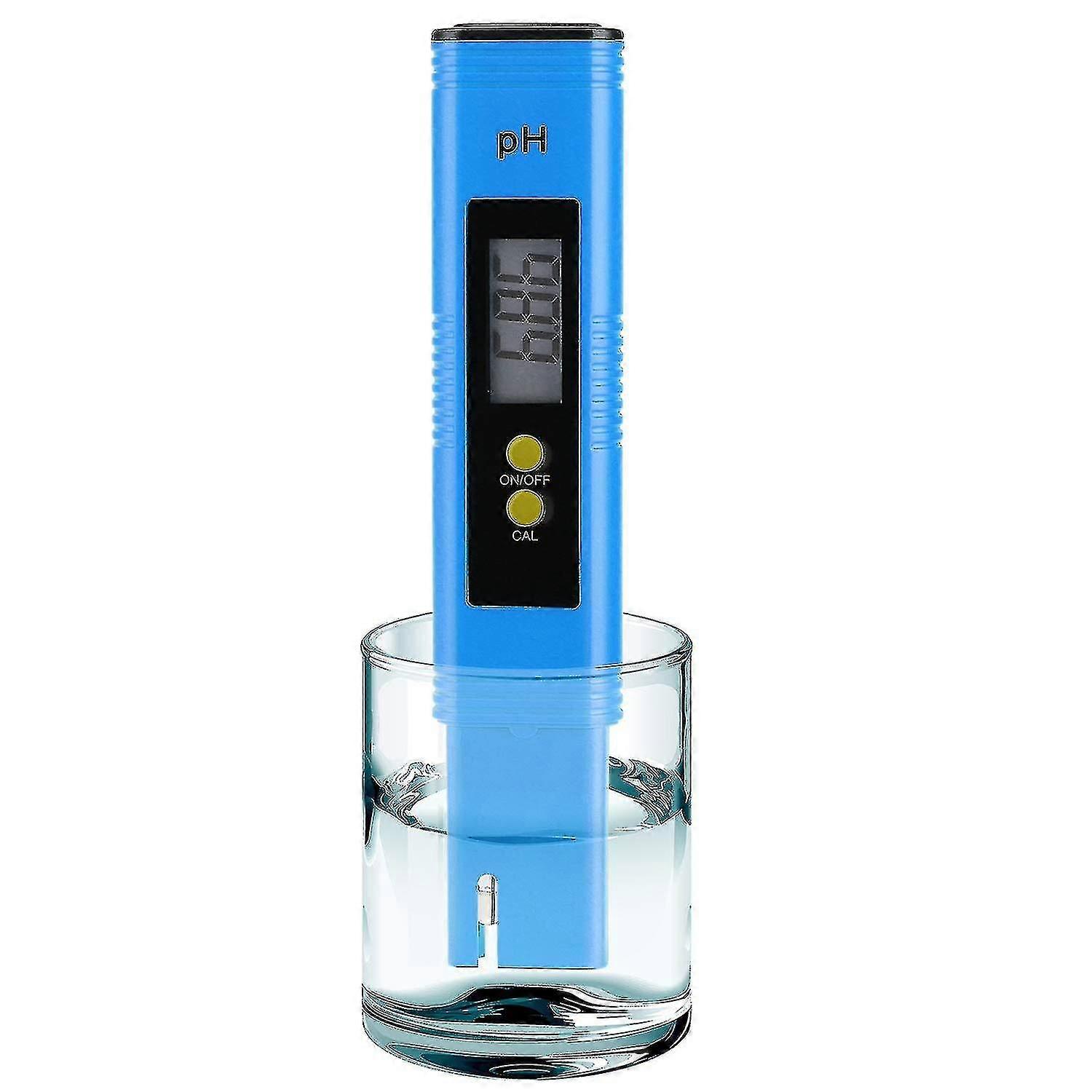 Ph Meter, 0.01 Digital Ph Meter, High Accuracy Pocket Size With 0-14ph Measuring Range For Home Drinking, Swimming Pool And Aquarium (blue)