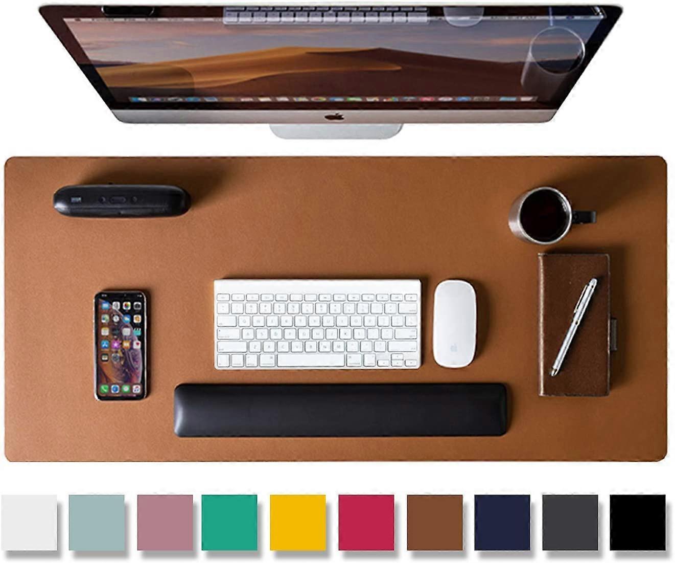 Leder-Schreibtisch-Pad-Schutz, Mauspad, Büro-Schreibtischmatte, rutschfester PU-Leder-Schreibtisch-Löscher, Laptop-Schreibtischunterlage, wasserdichter Schreibtisch-Schreibblock für Büro und Zuhause
