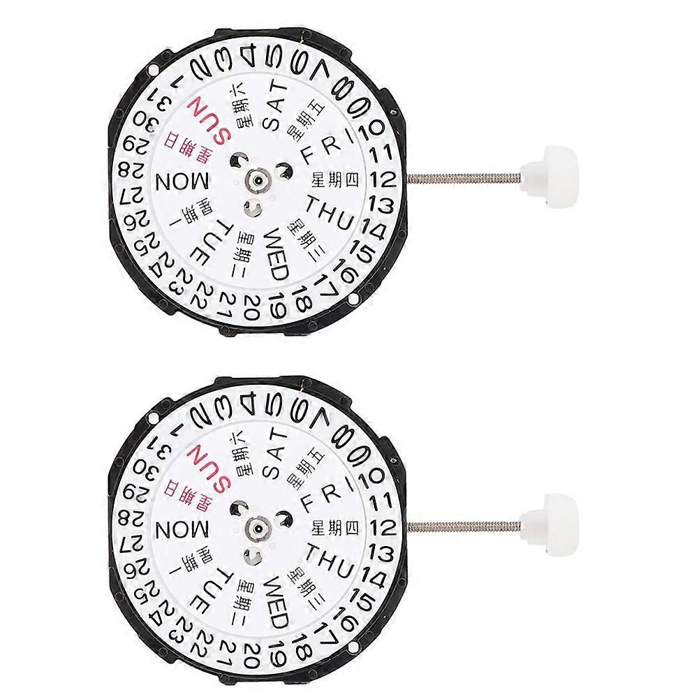 2X Watch Movement, Three Hands Movement Quartz Watch Movement, SL28 for Watch Repair Accessory Men(