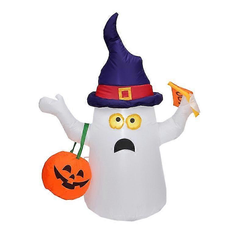 Outdoor Halloween Inflatable, Inflatable Halloween Decoration White Ghost With Built-in Led Light, Handheld Pumpkin Inflatable, Halloween Decorations(