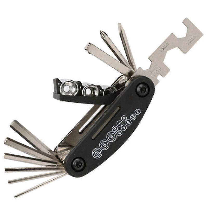 Bike Repair Tool Kit, 16 in 1 Bicycle Multitool with Bike Tire Levers Hex Spoke Wrench, Multi Function Accessories Set for Road Mountain Bikes