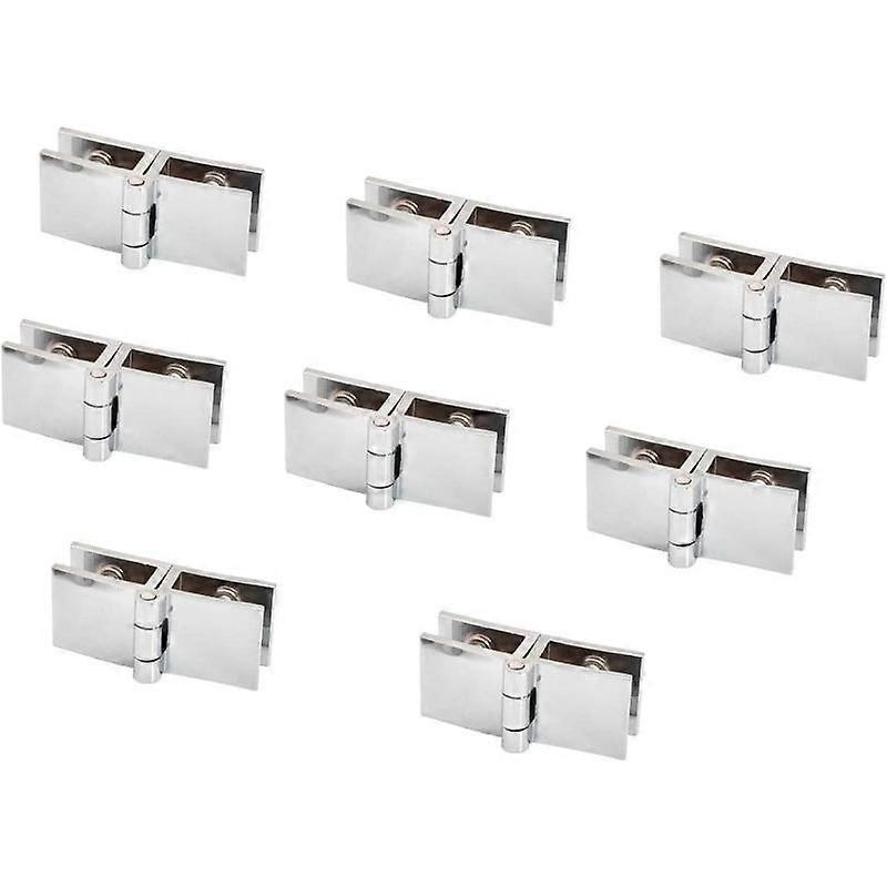 8 Pack Glass Door Hinges Adjustable Single Clamp