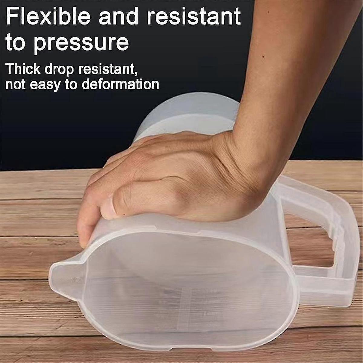 Mixing Pitcher For Drinks, Manual Juice Jug With Sealing Lid, No Spill Juice Pitcher Beverage Container, 2000ml 2pcs