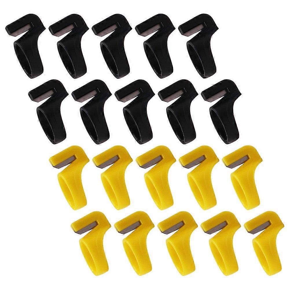 20pcs Sewing Thread Rings Plastic Finger Ring Thread Cutting Tool Yarn Thread Cutters