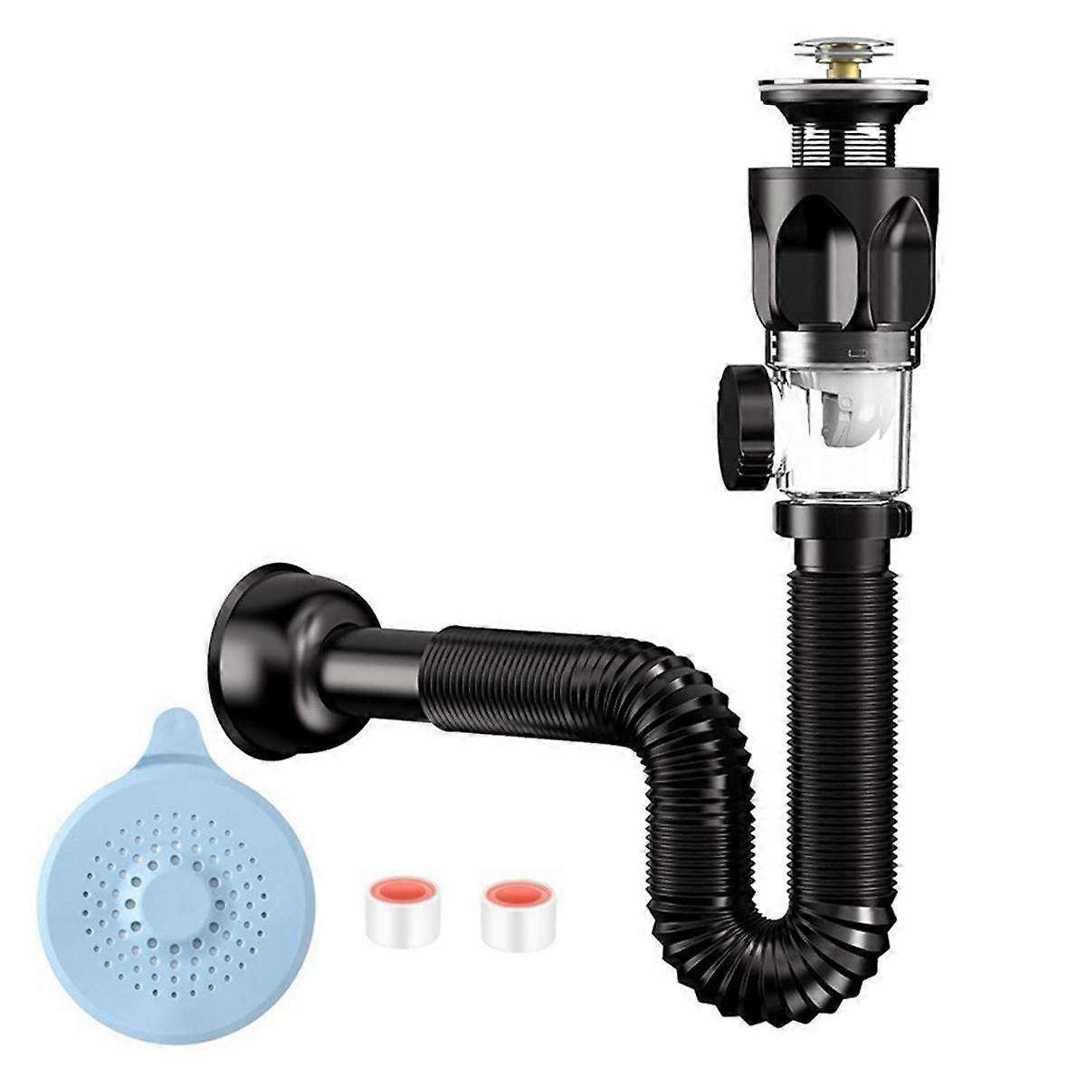Deodorant Downpipe, Drain Pipe, Wash Basin Accessories, Leak Proof, Bathroom Sink Drain Kit