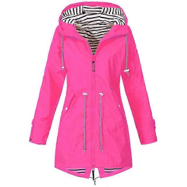 Women Waterproof Rain Jacket Hooded Raincoat