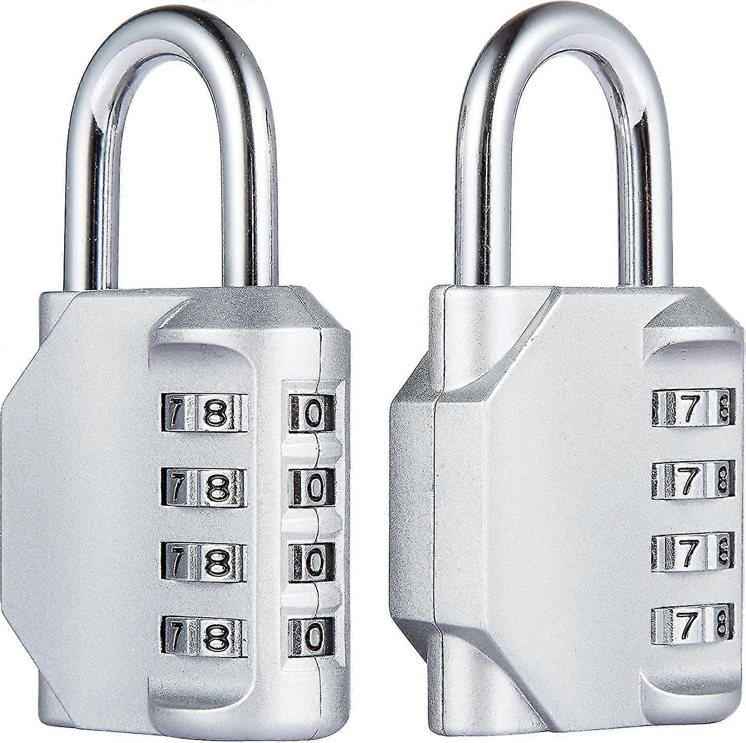 【2枚入り】 4桁コンビネーション南京錠、コンビネーションロック防水、防水金属