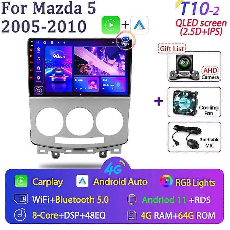 Srnubi Android 11 2 Din for Mazda 5 2005-2010 Car Radio Multimedia Video Player Stereo Carplay Auto Speakers Head Unit Audio RDS