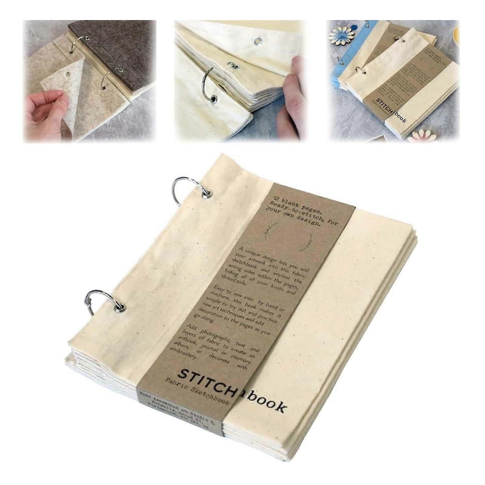 Blank Fabric Sketchbook, Unique Folding Design, Easy To Carry The Sketchbook,for Drawing, Writing -GSL