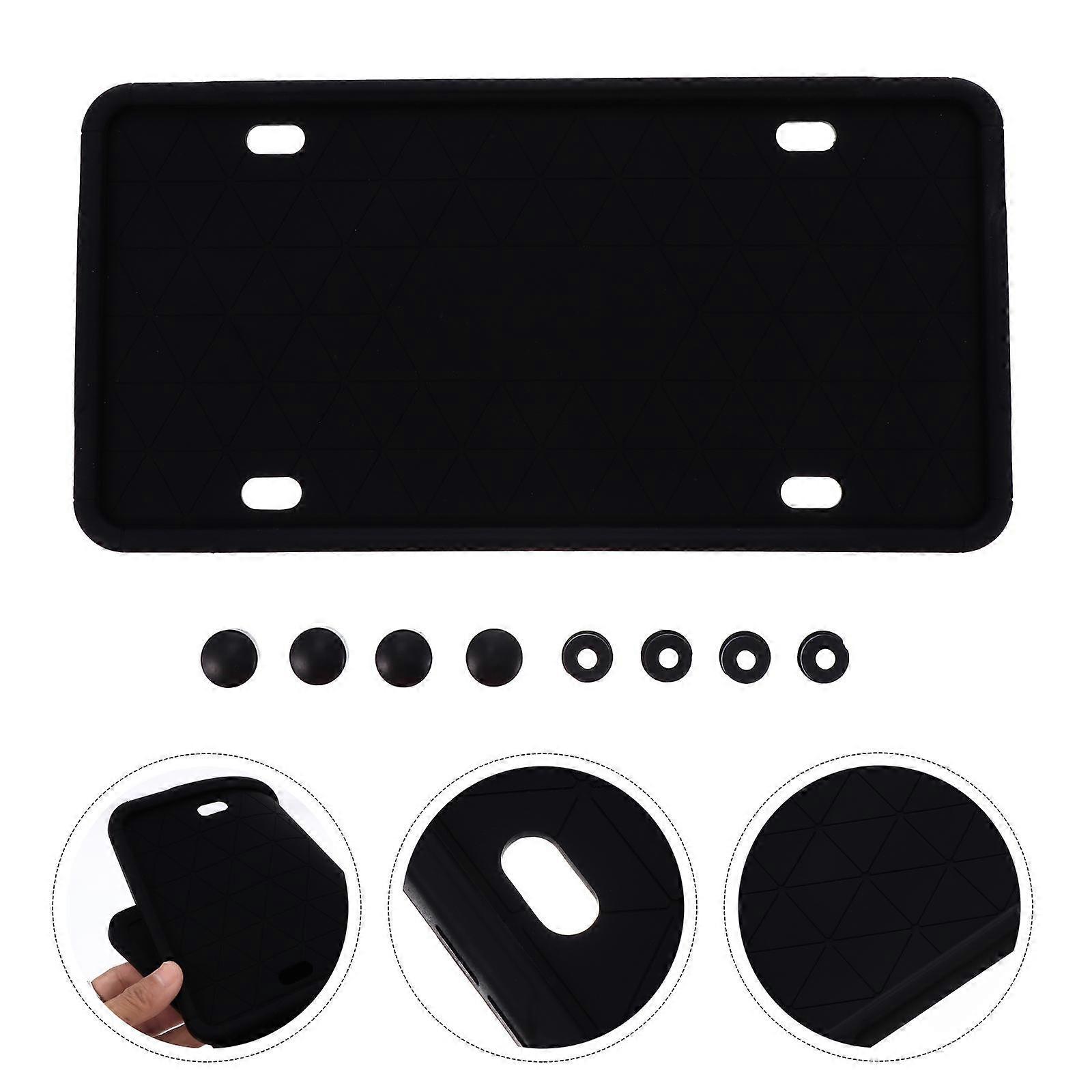 License Holder Plate Car Auto Bumper Vehicles Bracket Tag Frame Front Rack Silicone