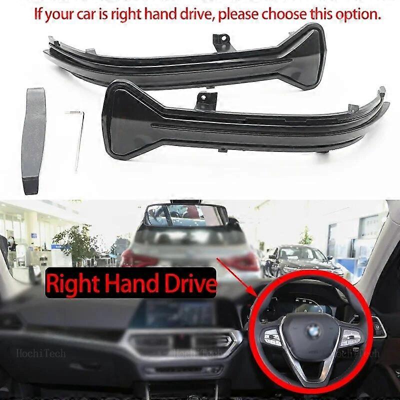 2PCS LED Dynamic Turn Signal Light Mirror Indicator Blinker Lamp for BMW 3 5 6 7 8 Series G20 G30 G31 G32 G11 G12 G14 G15