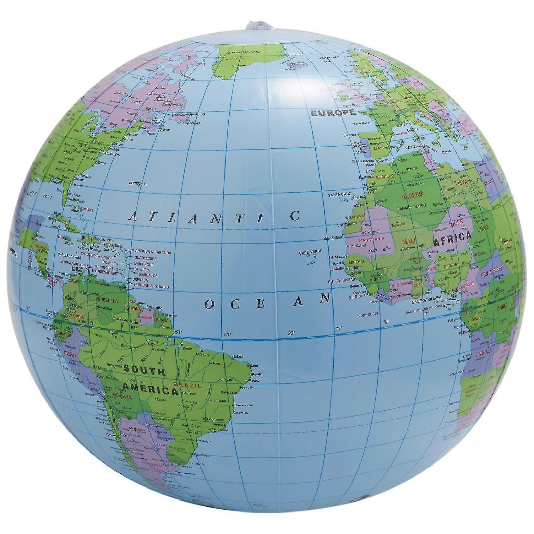 Inflatable Toy Globe Tellurion Training Geography Map Balloon Water Ball 40 Cm
