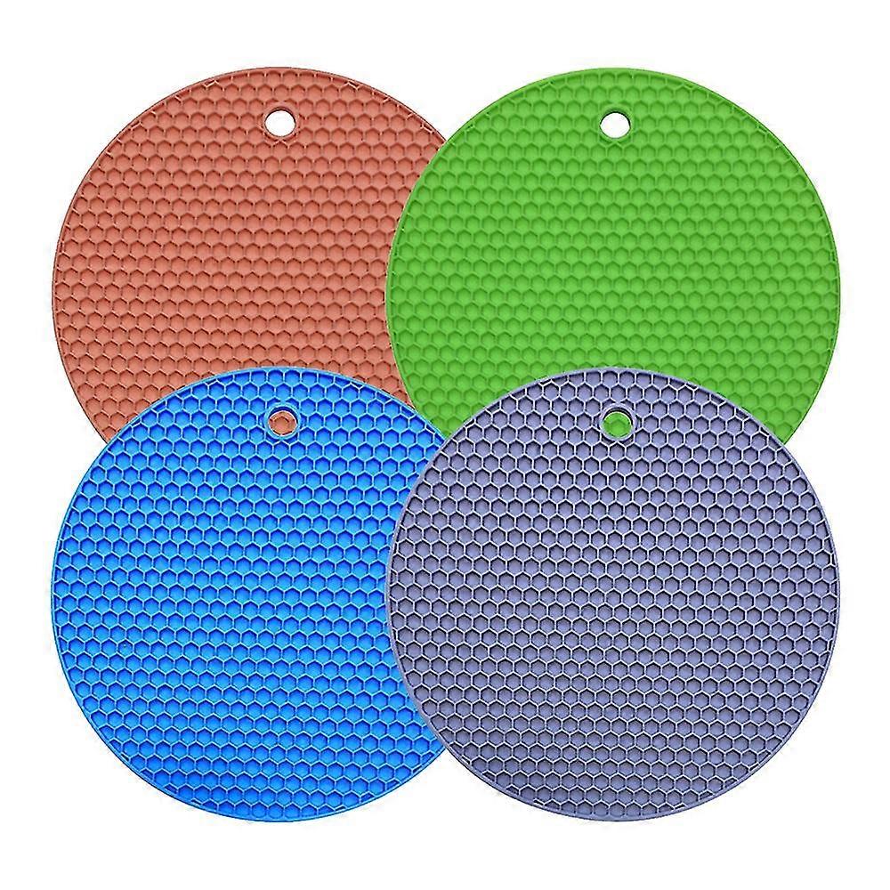 4pcs Silicone Placemat Honeycomb Mat, Waterproof Table Mat