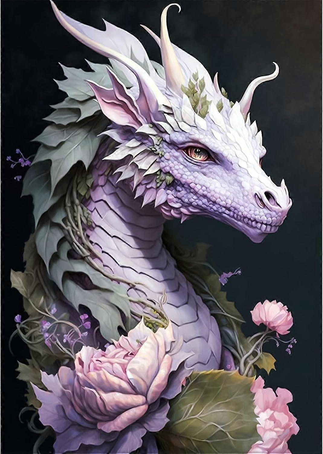 5D diamantová malba 30x40cm barevný drak A