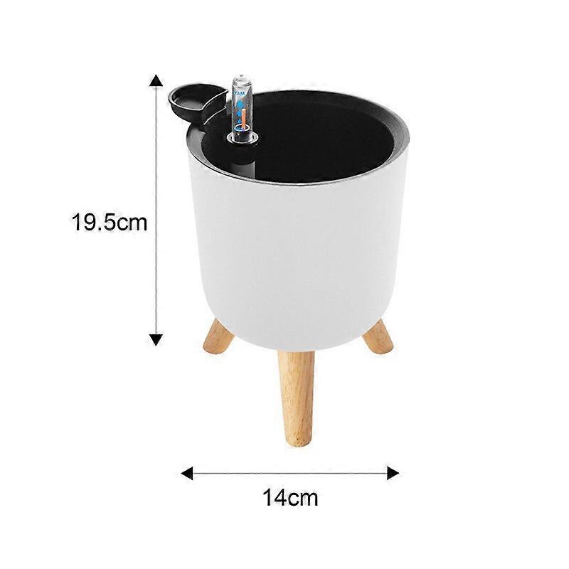 Plant Flower Pot Flowerpot Water Level Indicator Nordic Style Planters Potted Stand Holder Balcony Wood legs Display Rack FU