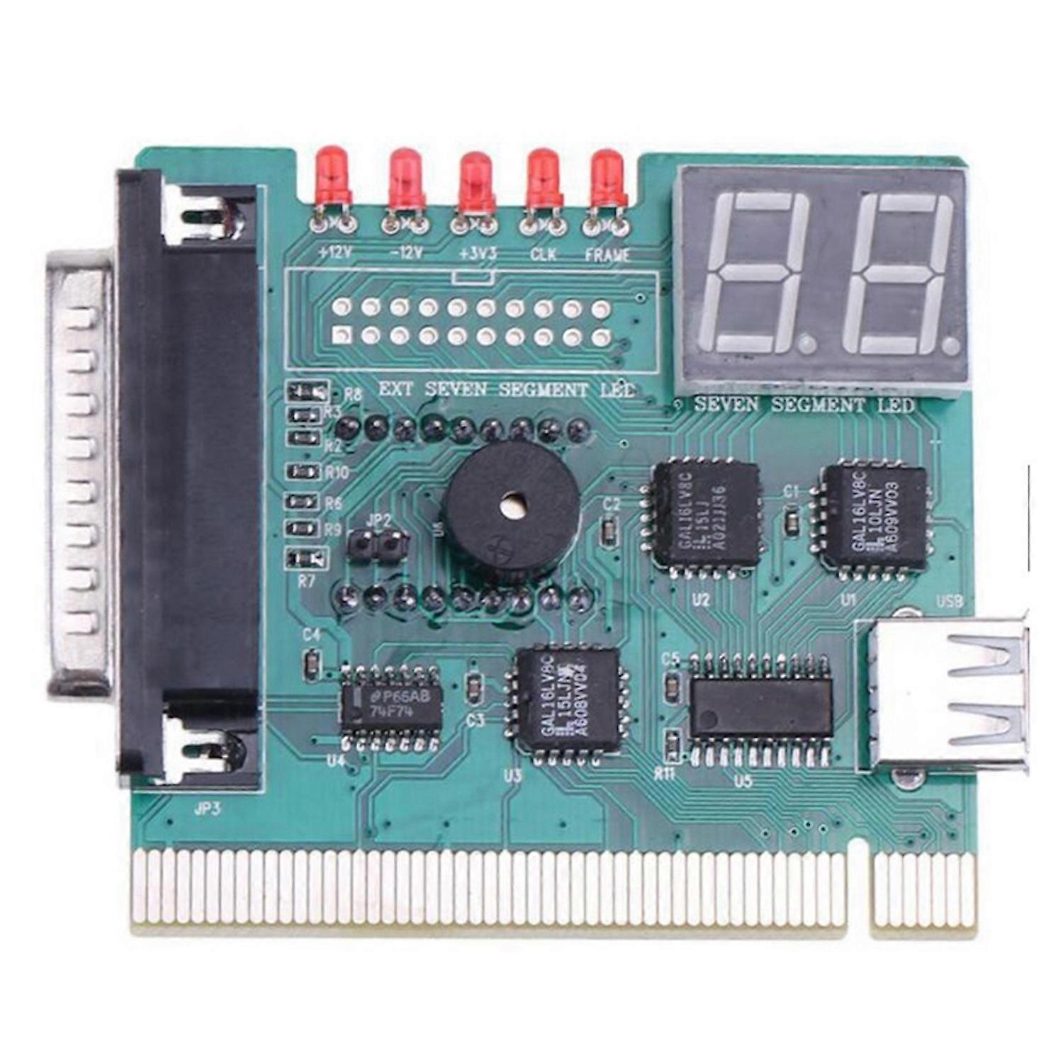 USB PCI PC Motherboard Diagnostic Analyzer POST Card with 2 Digit Error Code Display for Laptop PC Test and Analyzer