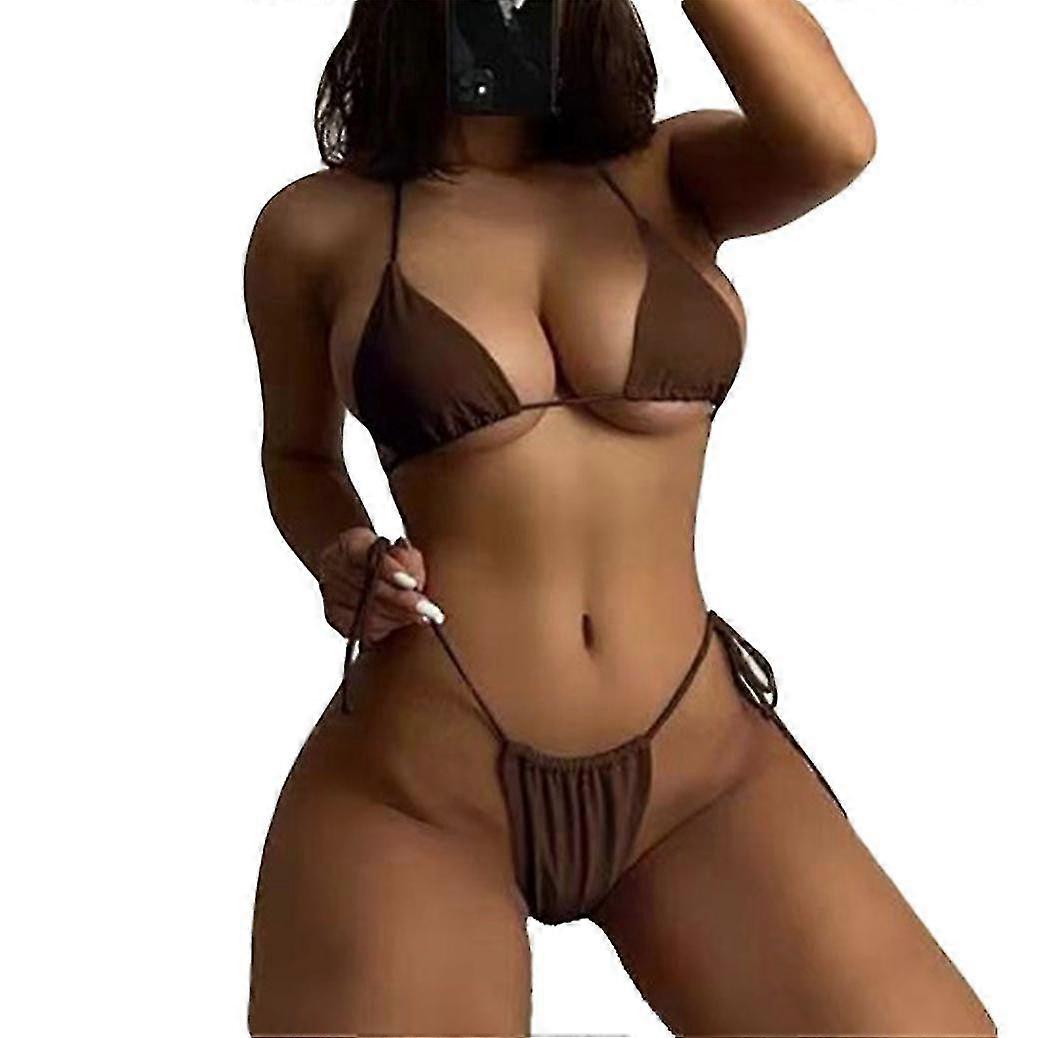 ملابس السباحة النسائية 2 قطعة حمالة الصدر ثونغ ملابس الشاطئ الدانتيل حتى بيكيني مثير