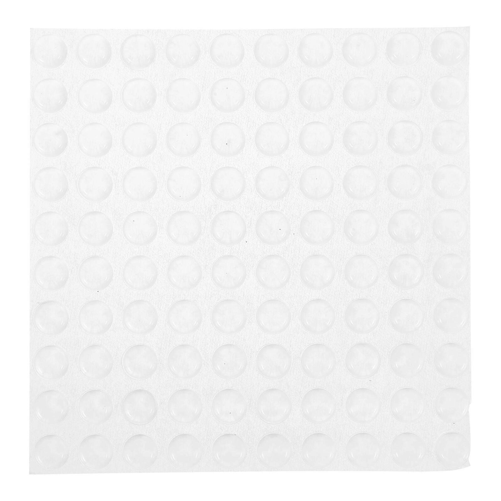 White 100Pcs Bump Dots For Visually Impaired Clear Adhesive Bumper Pads Self-Adhesive Bumpers Particles Medium