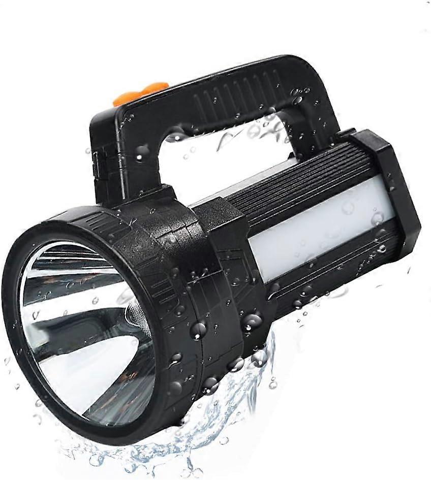 IPX4 Waterproof Rechargeable LED Torch, Powerful 3-in-1 LED 9600mAH / 11000 Lumens, Portable Camping Light, Rechargeable Flashlight