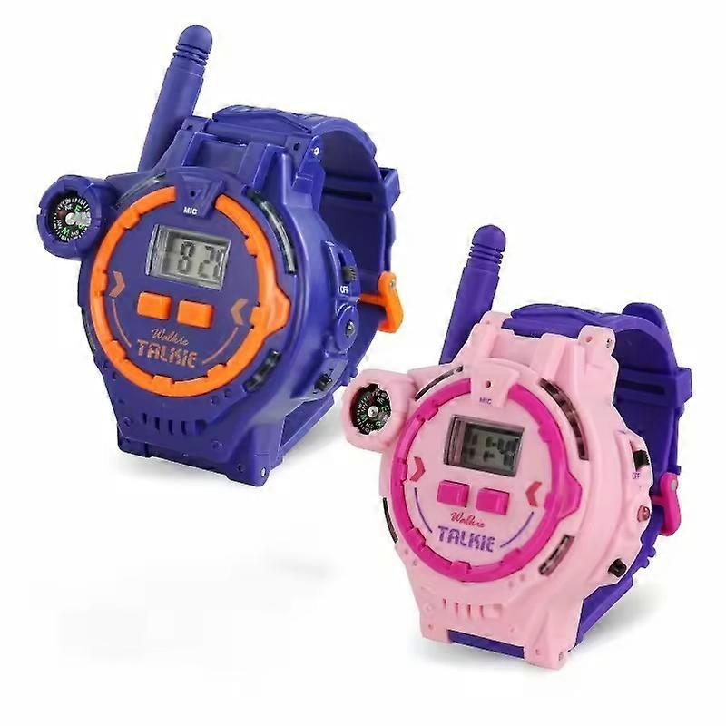 2 Pieces Rechargeable Walkie Talkie Two Way Radio Kids Toy with Flashlight