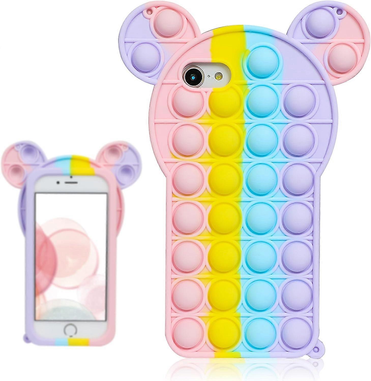 Ubiuo per iPhone SE 2022/2020/6/6S/7/8 Custodia Cartoon Kawaii Divertente Carino Divertente Silicone Design Cover per Ragazze Capretto Ragazzi Teen...