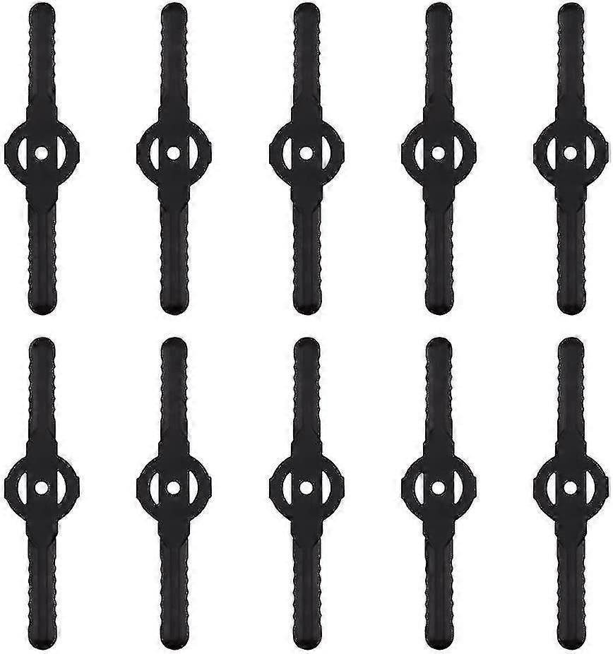 Plastic Edger Blade, 10 Pcs Plastic Cutter Blades Replace For Cordless Grass Trimmer Tool Set, Replacement Plastic Lawn Mower Cutter Bladesblack