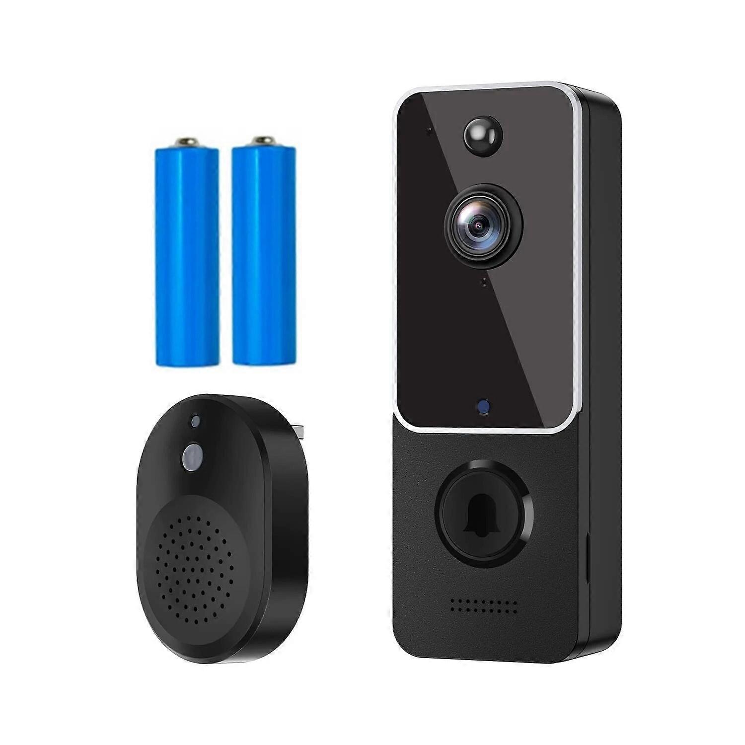 Smart Home Wireless Video Doorbell with AI Smart Human Detection HD Wifi Outdoor Door Bell Intercom Alarm Security Protectoin