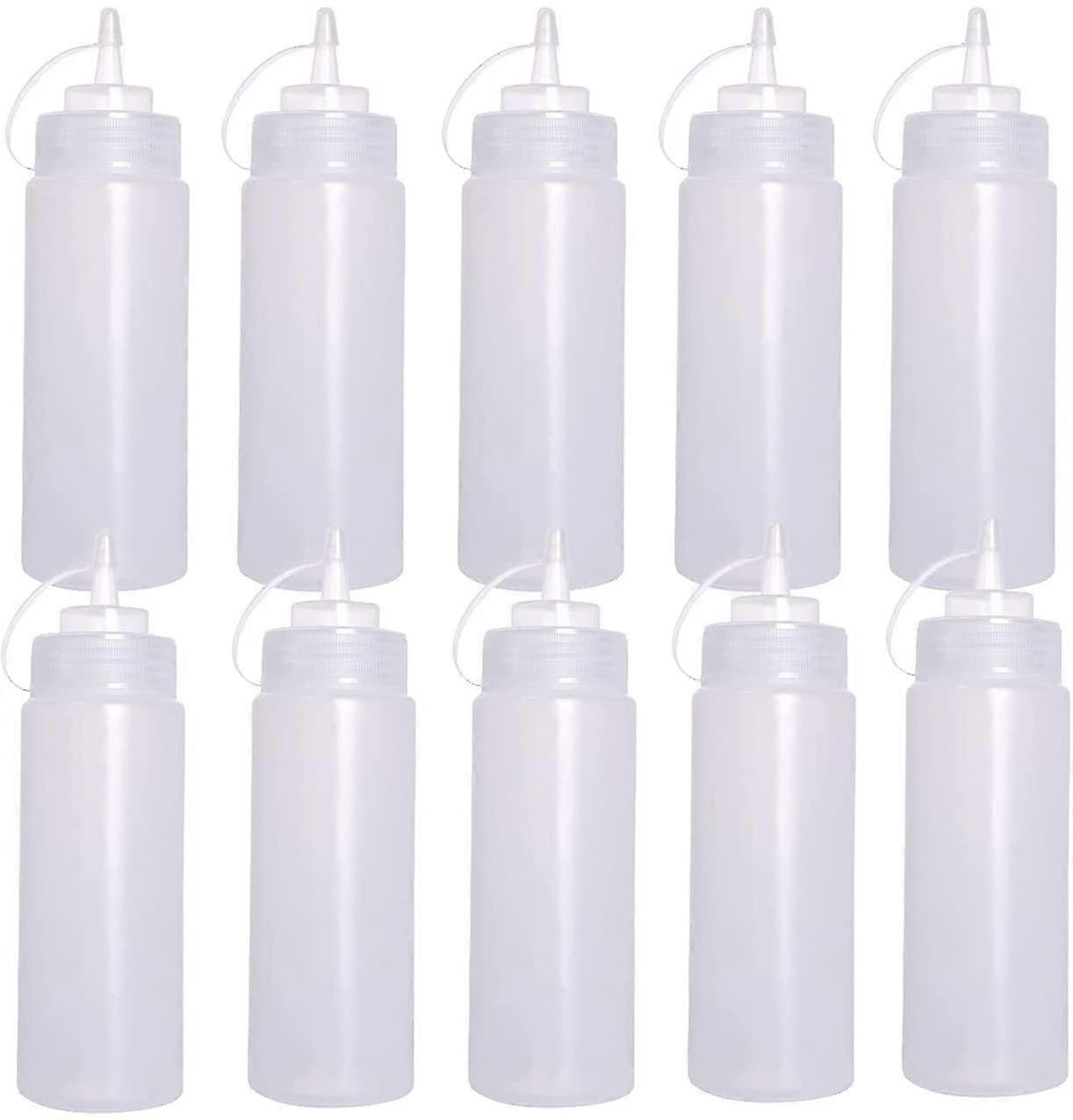 10 kpl maustepuristuspulloja, muovikastikepulloja 240ml, kastikepullo