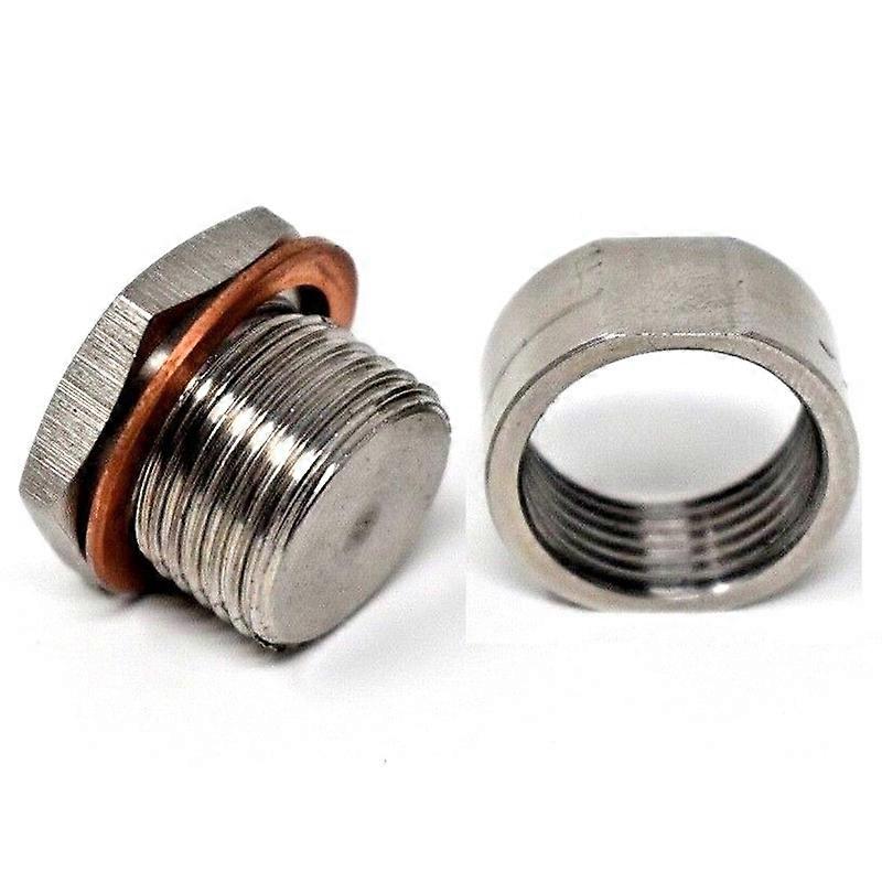 Automobile oxygen sensor plug nut sealing weldable plug nut combination M18x1.5