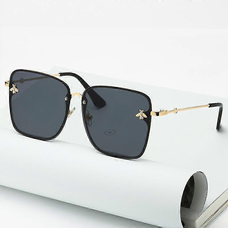 2023 New Fashion Lady Oversize Rimless Square Mehiläinen Aurinkolasit Naiset Miehet Pienet lasit Gradient Aurinkolasit Nainen Uv400