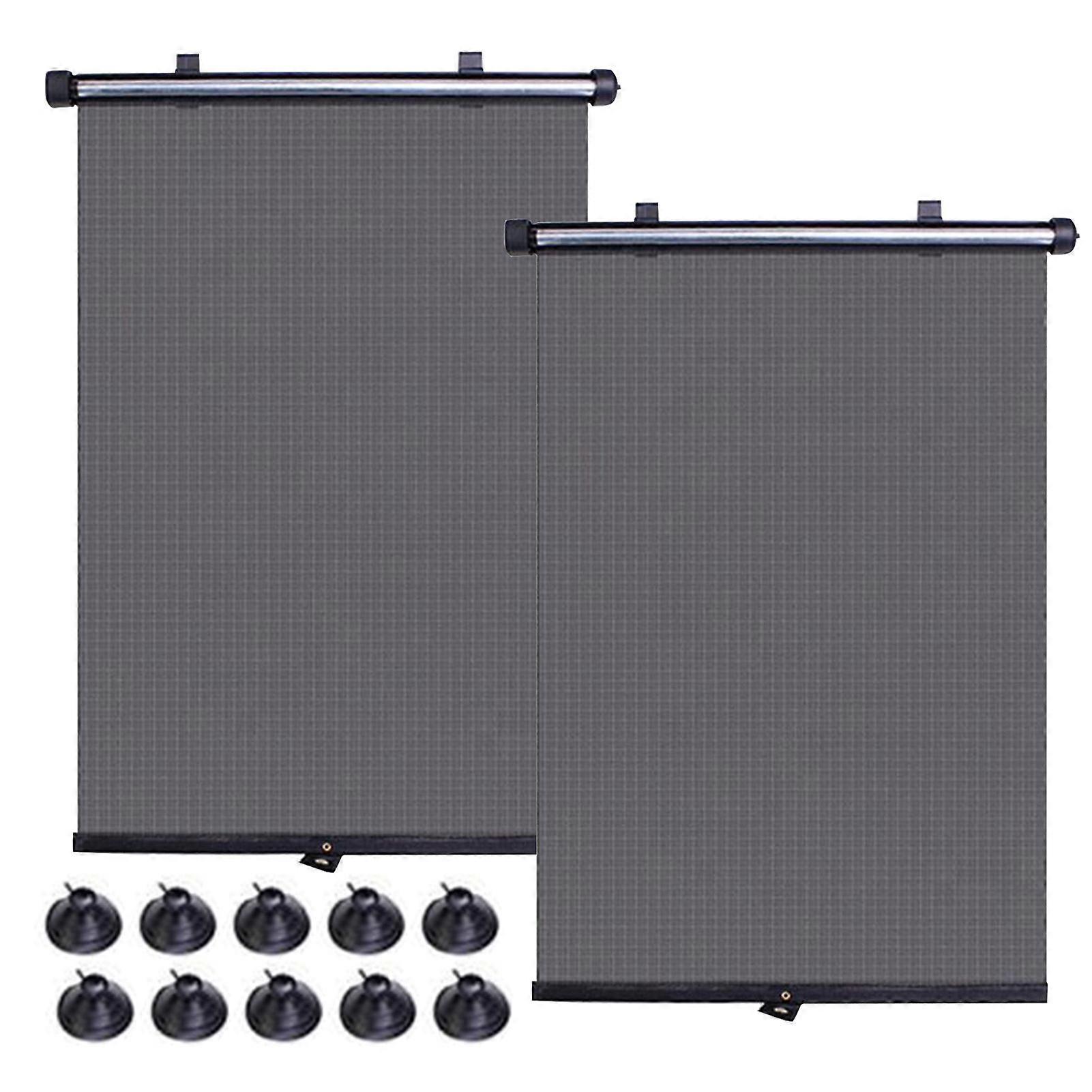 Retractable Car Window Shade Block UV Rays Harsh Sunlight Easy Installation Adjustable Length Side Window Sunshade xi