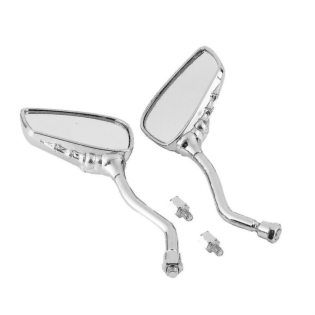 Left Right Universal Motorcycle Chrome Skeleton Skull Side Rear View Mirror