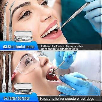 Dental Teeth Cleaning Kit Tartar Calculus Plaque Remover Tooth Scraper Mirror