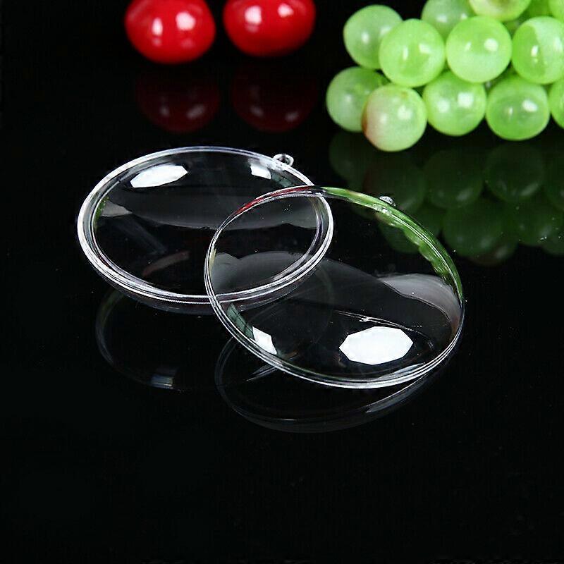 Flat sirkelkuler klare iriserende julepynt Fyllbart håndverk 5 stk