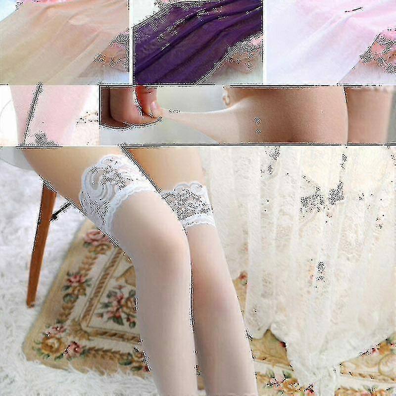 New Lace Top Hold Ups Ings Net Sheer Ated Or Silic Strip 5 Colors