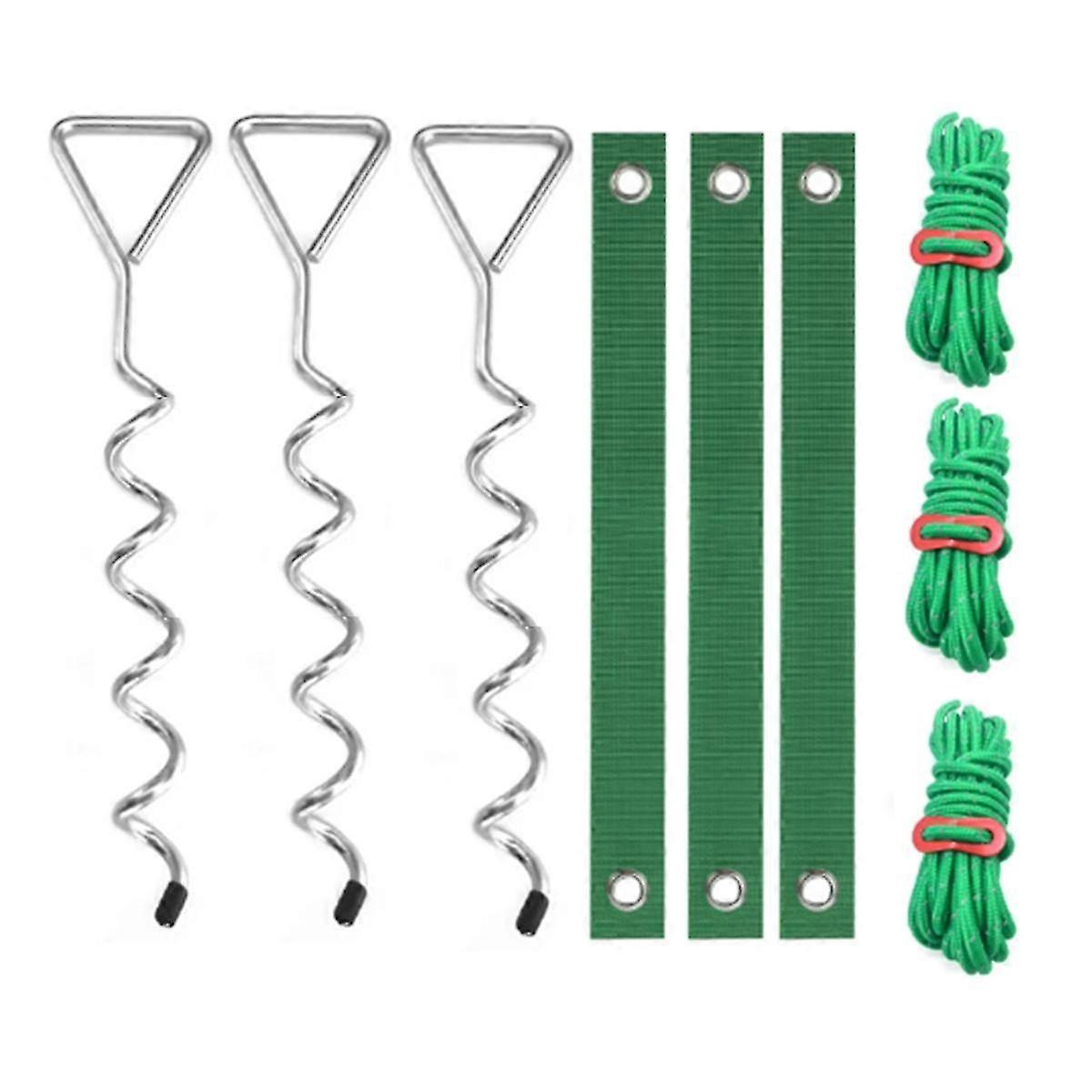 Tree Stake Kit, Heavy Duty Spiral Tree Stakes and Supports for Leaning Trees and Young Trees Straig