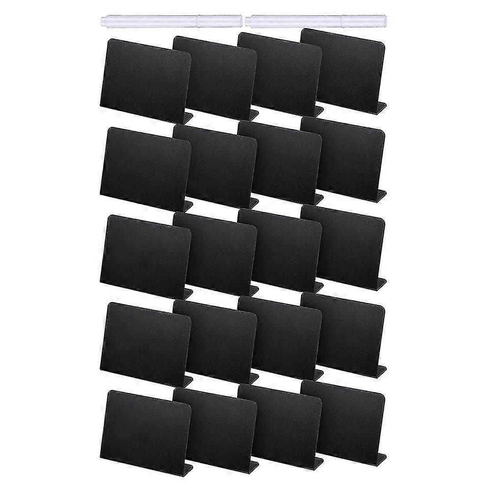 20pcs 4 X 3 Inches Mini Chalkboard Table Tent Sign Chalkboard Buffet Tags Food Label For Party Tabl