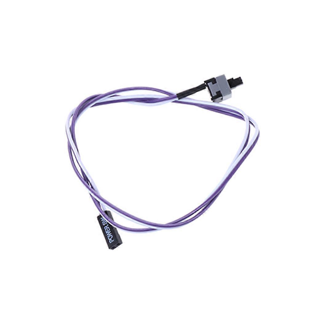 1 Pack 2 Pin SW PC Power Cable on/off Push Button Computer Switch Wire 48cm
