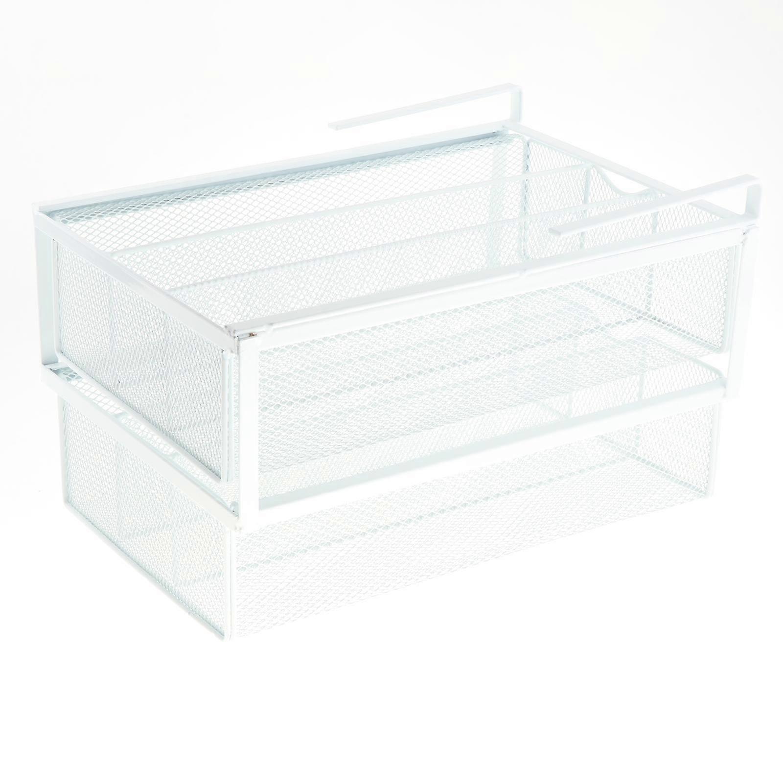 Under Desk Drawer Double Layer Underwear Drawer Organizer for Closet Cabinet Without Grid