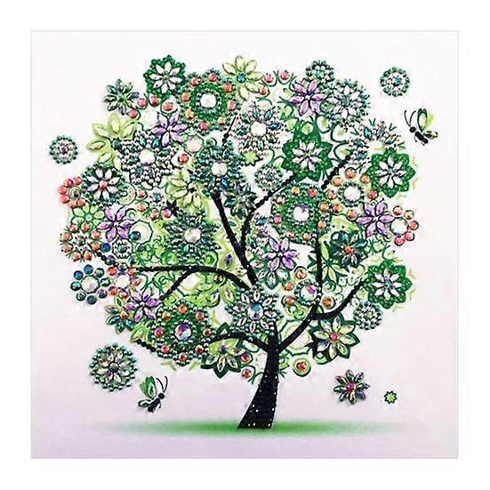 1 Set Diamond Painting Picture DIY Art Craft Tree Pattern Diamond Painting Kit for Home Wall Decoration