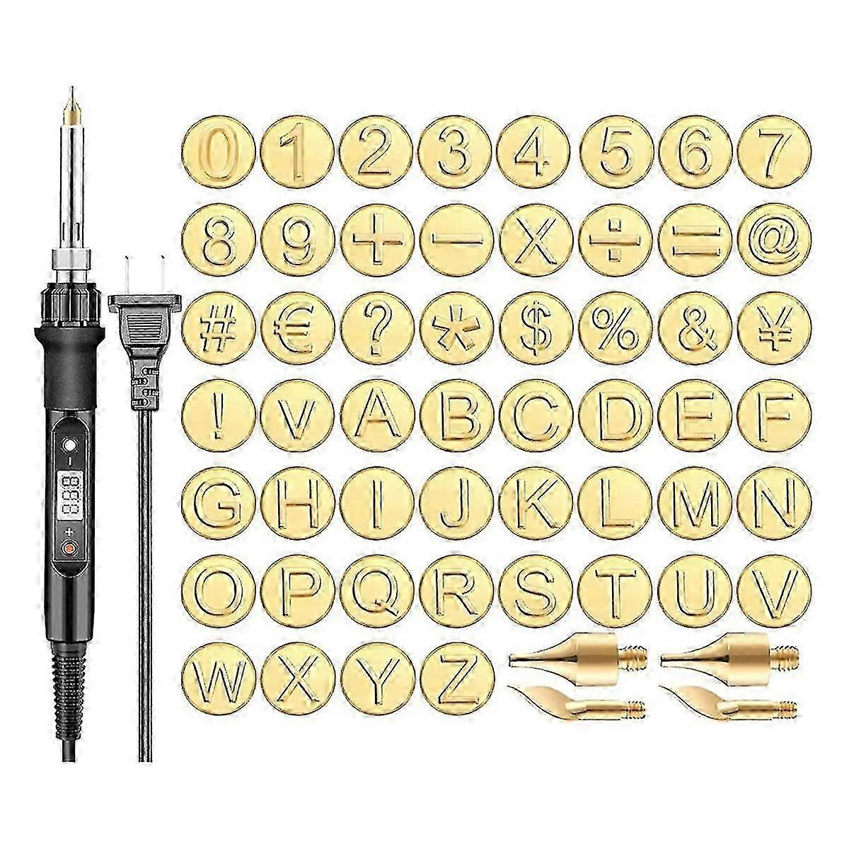 56 قطعة طقم حرق الأخشاب مع الرسائل ، مجموعة حرق الخشب / الجلد DIY ، الإستنسل لحام الحديد KP20211224155