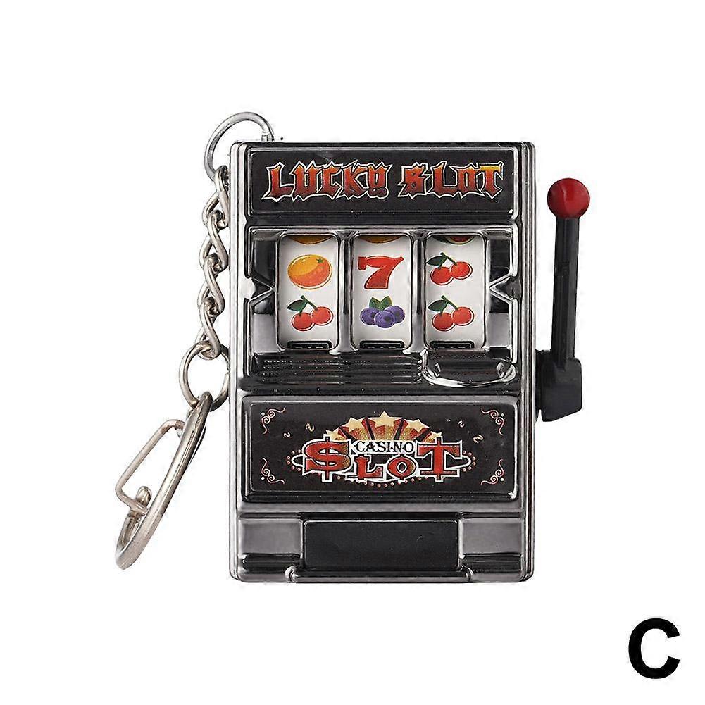 Emulation Fruit Machine Keyring Creative Rotating Machine Chain Unisex Key  U K