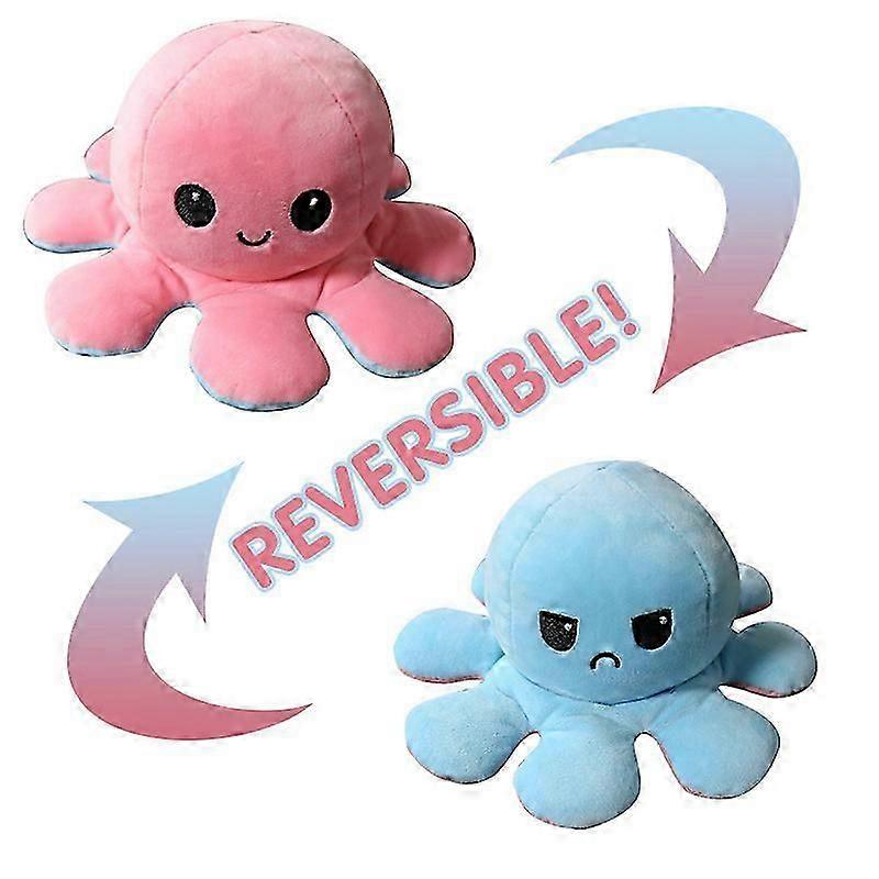 Octopus Doll Reversible Flip Octopus Plush Stuffed Toy 20cm Two-color Octopus Figure