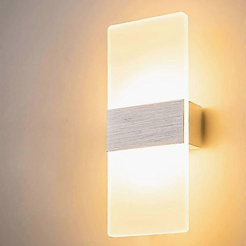 מנורת קיר פנימית LED 12w מנורת קיר עיצוב זכוכית מברשת אפורה פשוטה לחדר שינה סלון חדר אמבטיה 29 ס"מ